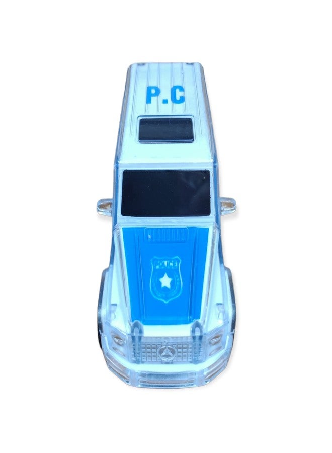 PLUSPOINT Police car Friction Powered with led Lights and Music Siren Kids Toddler Car Toy Push n go Toy car for Kids Pretend Play City Service Vehicle (Police Jeep) - Image 3